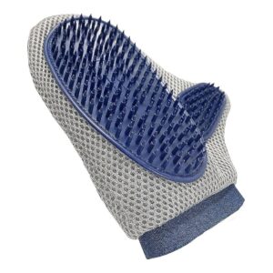 Soft and Gentle Long Rubber Bristles Dog Grooming Mitt for Daily Grooming Use