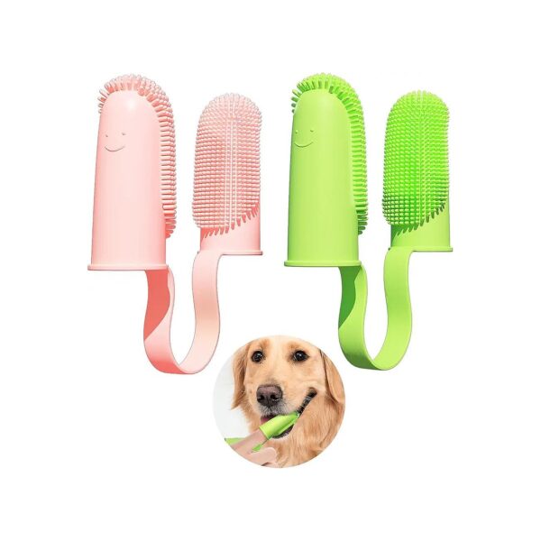 Soft and Gentle Pet Teeth Cleaning Finger Toothbrush for Small and Medium-Sized Pets