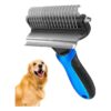 Soft and Gentle Undercoat Rake for Dogs Cats Dematting and Deshedding Grooming Brush