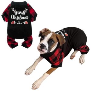 Soft and Lightweight Plaid Pet Pajamas for Small Medium Large Dogs Winter Clothes