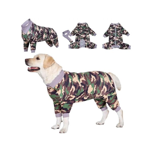 Soft, and Long-Sleeved Dog Surgery Recovery Suit for Large Breed Dogs