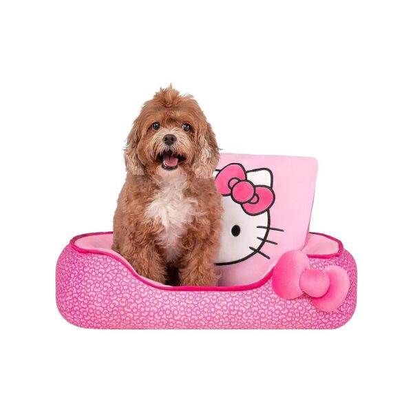 Soft and Luxurious Pet Bed with Hello Kitty Print and Machine Washable Insert