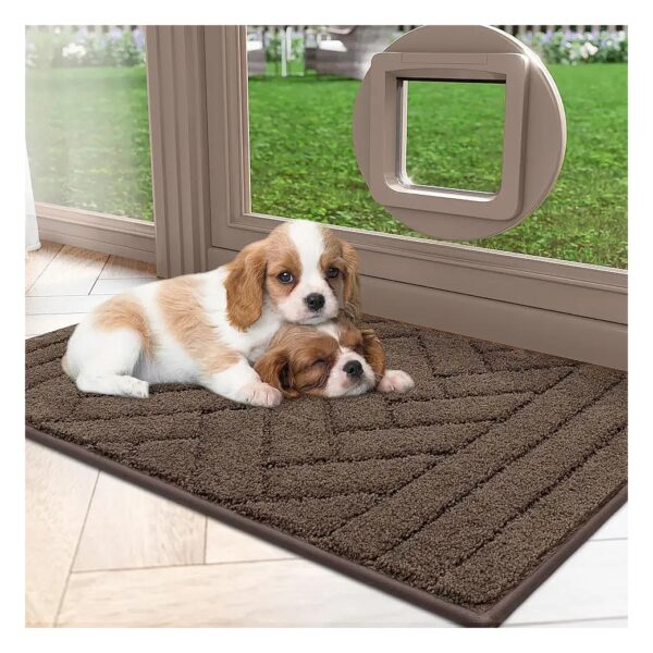 Soft and Plush Dog Mat for Muddy Paws, Absorbs Dirt, and Prevents Slipping