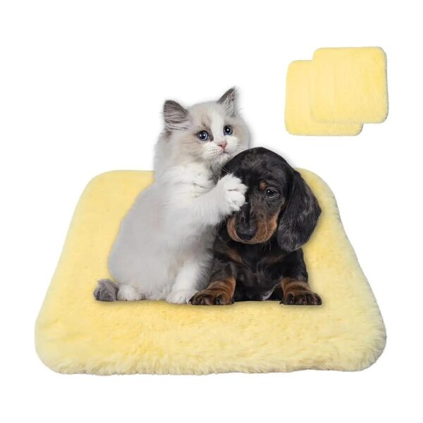 Soft and Plush Faux Rabbit Fur Dog and Cat Bed Mat for Pet Comfort