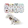 Soft and Plush Lion Dinosaur Giraffe Patterned Dog Shirts for Small Dogs Cats