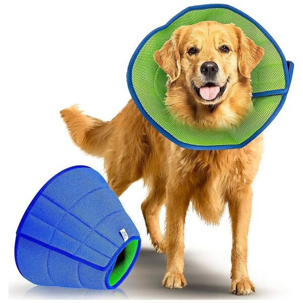 Soft and Portable Dog Cone Collar for Grooming and Medical Treatment