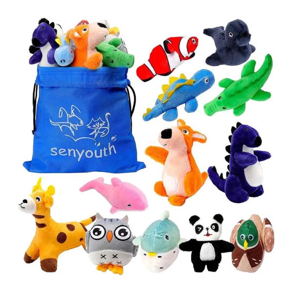 Soft and Safe Cotton Puppy Toys for Small Dogs, Squeaky Dog Chewing Toys for Teething