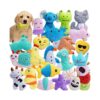 Soft and Safe Squeaky Dog Toys for Small Medium Dogs, Multicolored Pack of 26