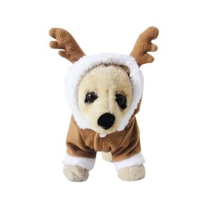 Soft and Snug Dog Christmas Reindeer Costume with Polar Fleece Fabric and Hoodie