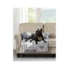 Soft and Snug Quilted Pet Sofa Bed with Grey Heart Love Patchwork Pattern for Animals