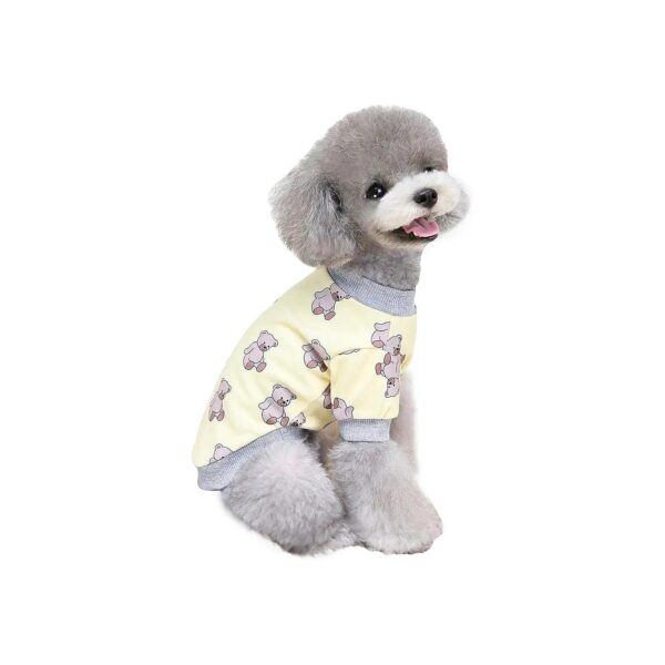 Soft and Snug Yellow Dog T Shirt Sweatshirt for Small Dogs and Puppies