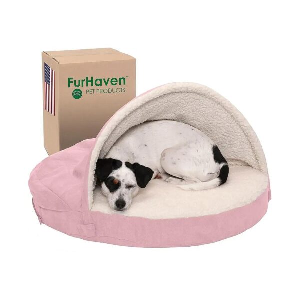 Soft and Snuggly Dog Bed with Machine Washable Removable Cover for Small and Medium Dogs