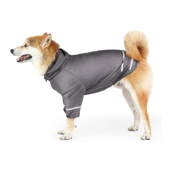 Soft and Stretchable Dog Recovery Suit with Reflective Stripes and Adjustable Straps