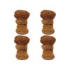 Soft and Stylish Brown Dog Boots with Adjustable Straps for Small Breed Dogs