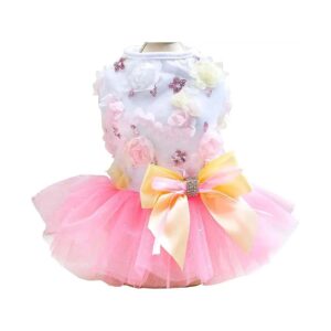 Soft and Stylish Princess Tutu Dress with Tulle Skirt for Small Dogs and Cats