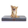 Soft and Supportive Small Dog Bed with Waterproof Cover for Dogs and Cats Up to 25lbs