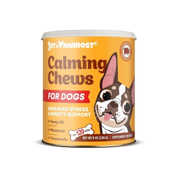 Soft and Tasty Calming Chews for Dogs with Separation Anxiety Relief and Hyperactivity