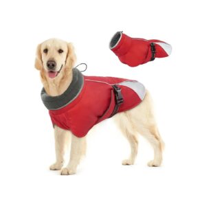 Soft and Warm Dog Winter Coat with Adjustable Neck and Chest Girth for Fit