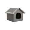 Soft and Warm Pet House Sleeping Bed for Cats and Small Dogs in Smoky Gray