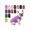 Soft and Warm Polyester Dog Fleece Vest with Leash Attachment for Small and Medium Dogs