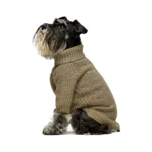 Soft and Warm Thermal Dog Sweater Sage Green Large Size for Winter Wear