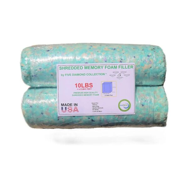 Soften and Fill Your Furniture with 5 Diamond Collection 10 Pounds Shredded Memory Foam