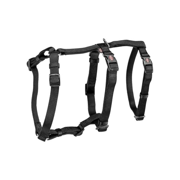 Solid Black Neoprene Dog Harness XS-S with Continuous Adjustable Straps