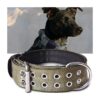 Solid Color Dog Collar with Handle for Large Breed Dogs