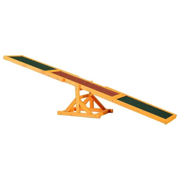 Solid Construction Wooden Dog Agility Seesaw for Pet Exercise