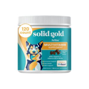 Solid Gold PetVites Digestive Support Dog Vitamins with Probiotics, Pumpkin, and Bioboost