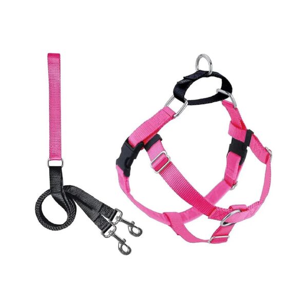 Solid Hot Pink No Pull Dog Walking Harness for Small to Large Breed Dogs