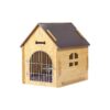 Solid MDF Wood Dog Crate with Soft Cushion, Comfortable and Spacious for Pet Relaxation