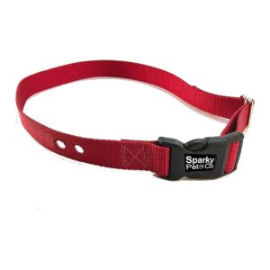 Solid Red 3/4 Nylon Dog Strap with Two Adjustable Holes for Petsafe Equipment