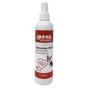 Soothing Cherry Almond Oatmeal Waterless Bath Spray for Dogs Natural and Safe