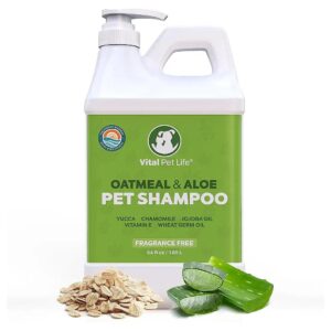 Soothing Dog Shampoo with Oatmeal and Aloe Vera for Dry Skin