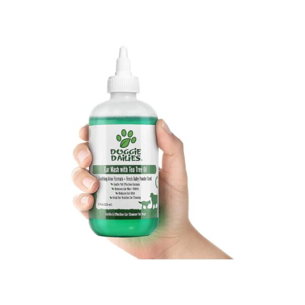 Soothing and Effective Ear Wash for Dogs and Cats with Tea Tree Oil and Aloe Vera