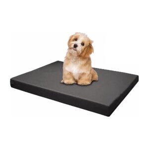 Space Gray Compact Orthopedic Memory Foam Bed for Small Medium Dogs 29x18x3 inches