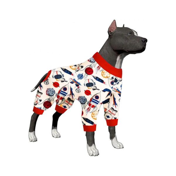 Space Snow Print Large Dog Onesie for Comfortable Recovery and Everyday Wear