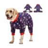 Spacecraft Navy Print Pullover Dog Pajamas for Large Breed Dogs 3XL Size