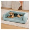 Spacious Dog Sofa with Egg-Crate Foam for Small Dogs and Indoor Cats