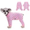 Spay Dog Recovery Suit with Zipper on Back for Small and Medium-Sized Female Dogs