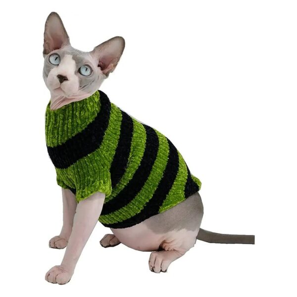 Sphynx Cat Warm Winter Pajamas Turtleneck Sweater Coat Medium