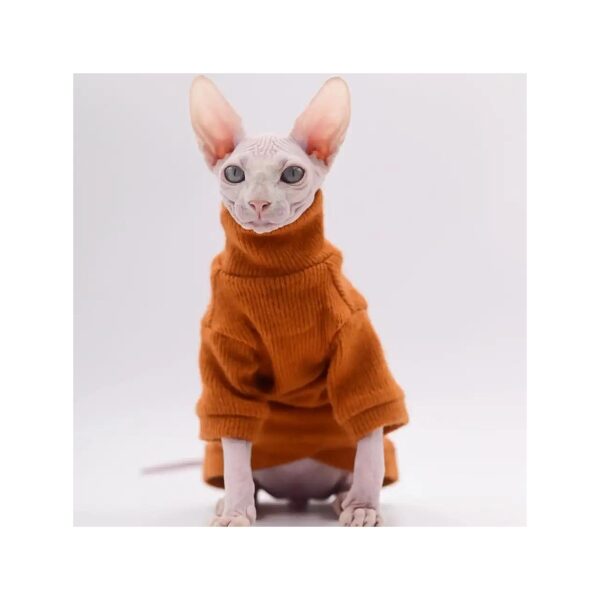 Sphynx Hairless Cat Fashion Sweater Skin-Friendly Comfort Winter Dress with Soft Fabric