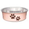 Spill Proof Resin Dog Bowl in Paparazzi Pink for Small Breeds Multiple Pets