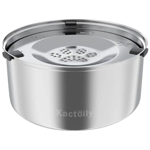 Spill Proof and Slow Drinking Dog Water Bowl Made of Stainless Steel with Large Capacity