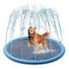 Splash Pad for Kids and Dogs 59 inch Blue Water Pool and Toys