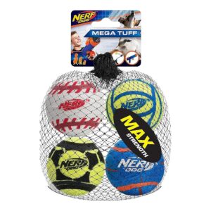 Sports Ball Dog Toys for Small Medium Large Breeds with Corner Mouthpieces