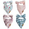 Spring Collection Durable Polyester Fabric Small Dog Bandanas 4 Pack