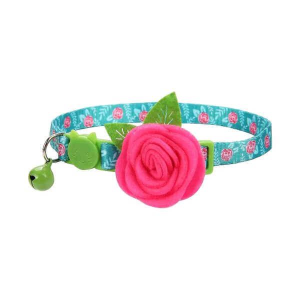 Spring Whimsy Floral Kitten Collar Breakaway for Small Female Dogs