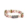 Spring-inspired Pink Rose Print Adjustable Polyester Dog Collar 12-16 Inches